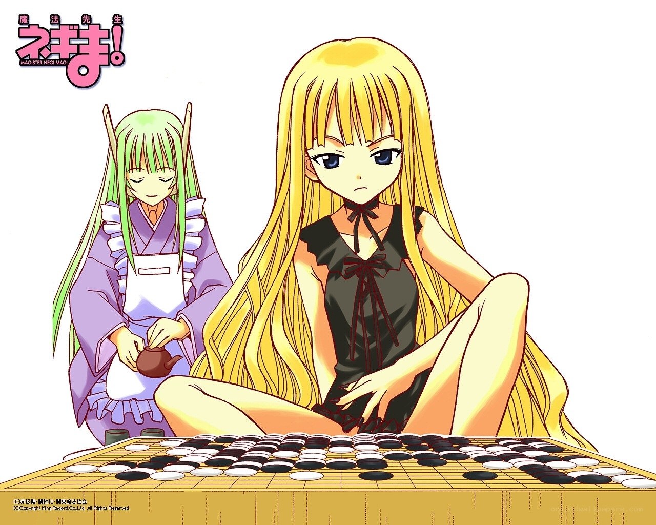 Magister Negi Magi characters playing Go