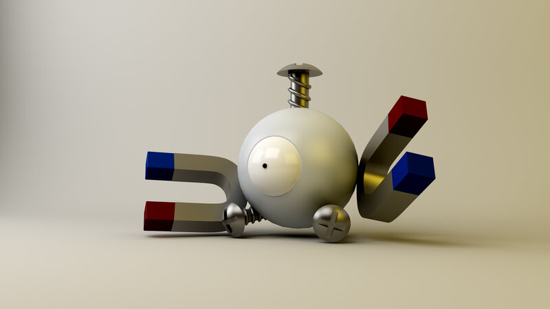 magnet-themed robot character