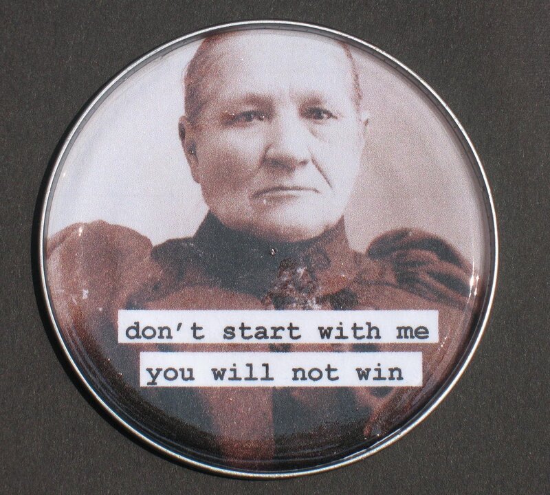 magnet with historical photo and quote