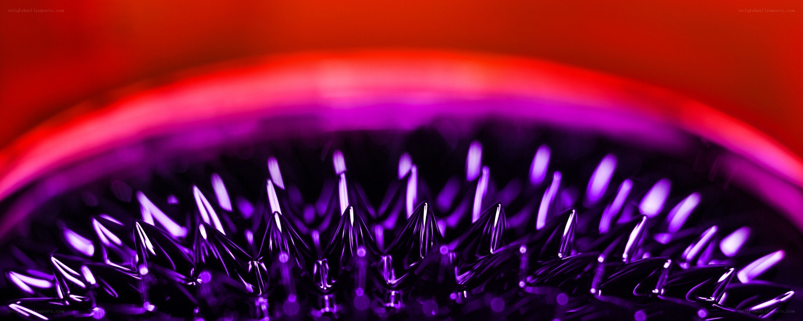 magnetic spikes under purple light