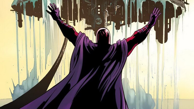 magneto in a ruined city