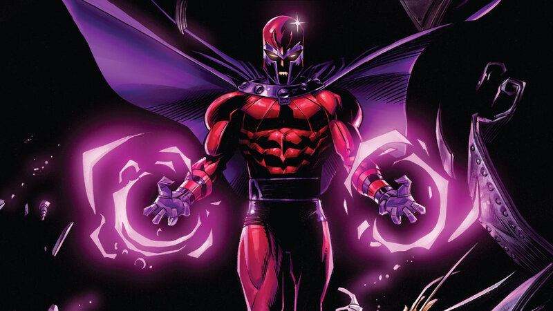 Magneto in Red Suit — Dramatic, Night