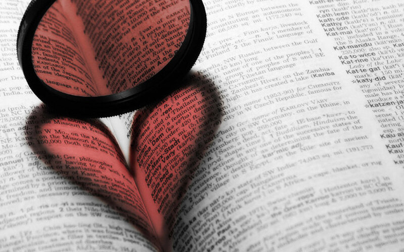 Magnifying Glass on Book — Black, Calm