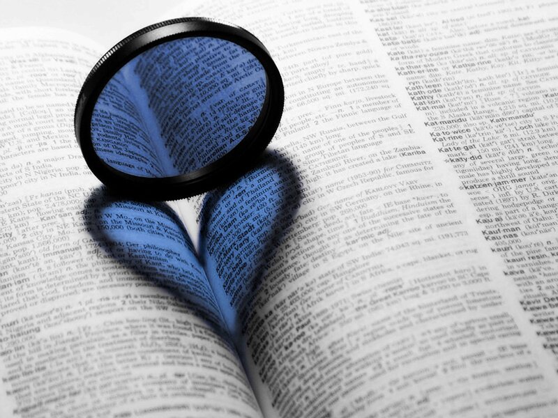 Magnifying Glass on Book — Black, Neutral, Photograph, Magnifying Glass