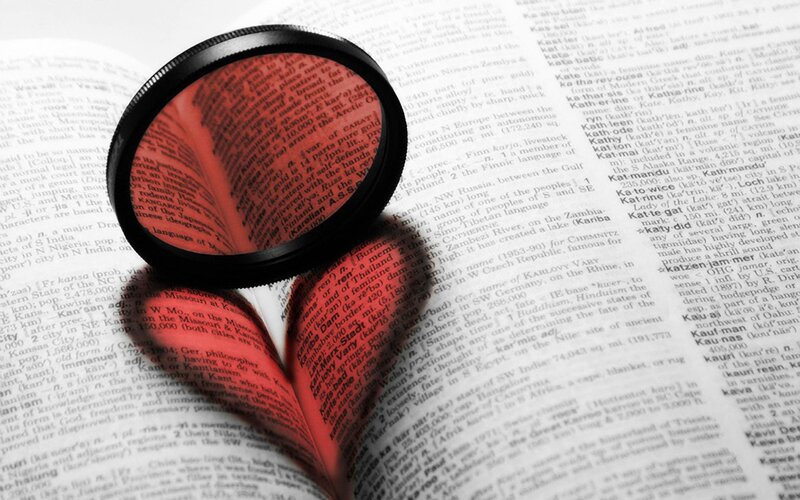 Magnifying Glass on Book — Black, Neutral