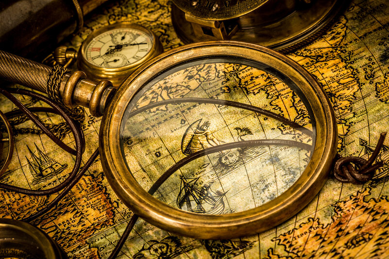 Magnifying Glass on Map