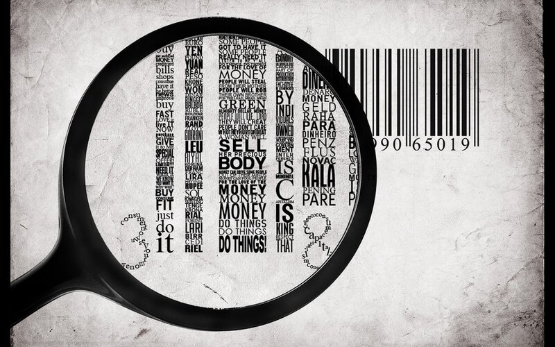 Magnifying Glass over Text — Black