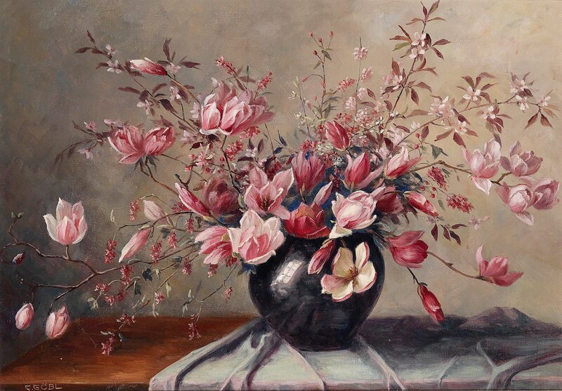 Magnolia Bouquet in Vase