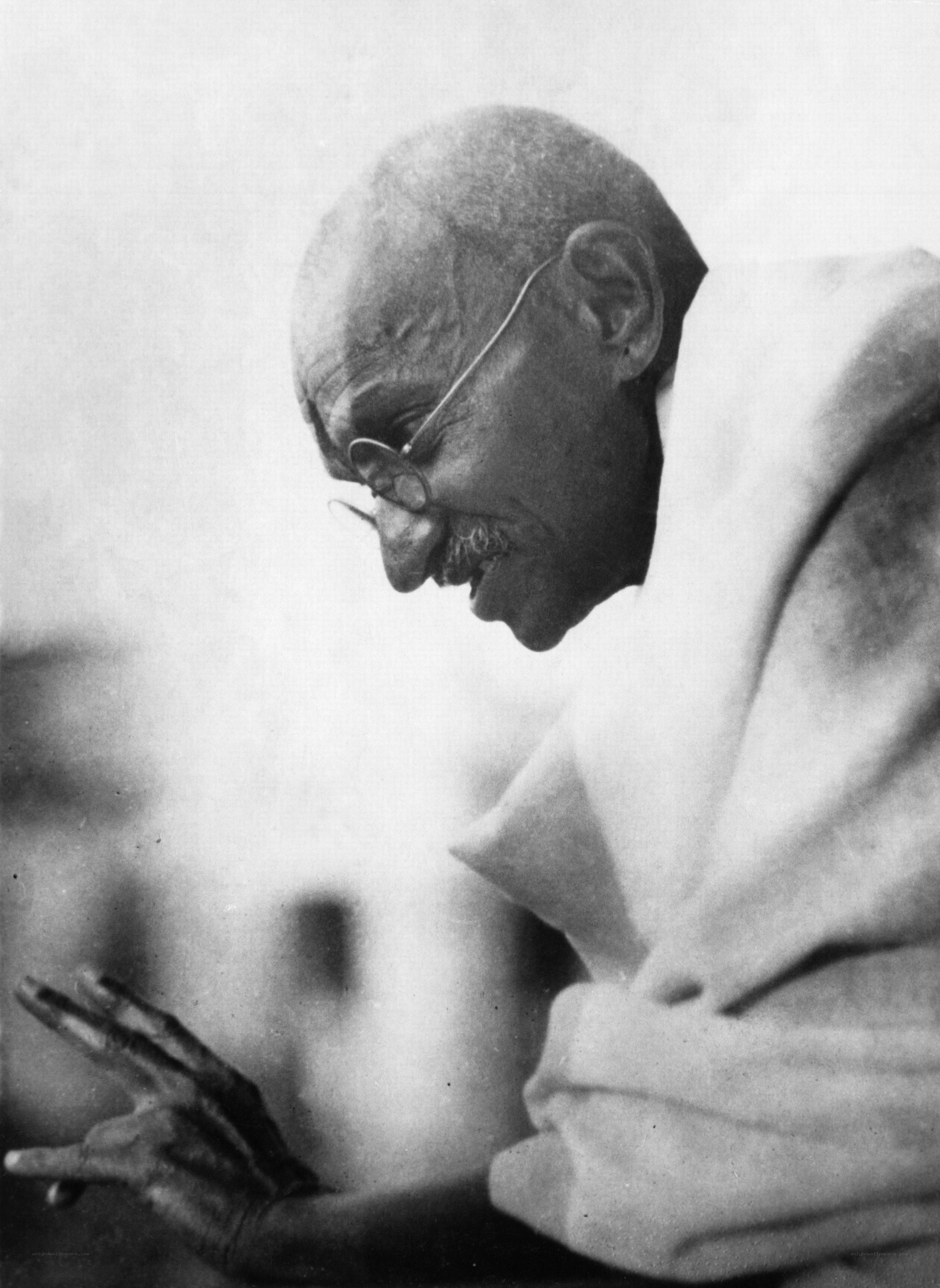 Mahatma Gandhi speaking