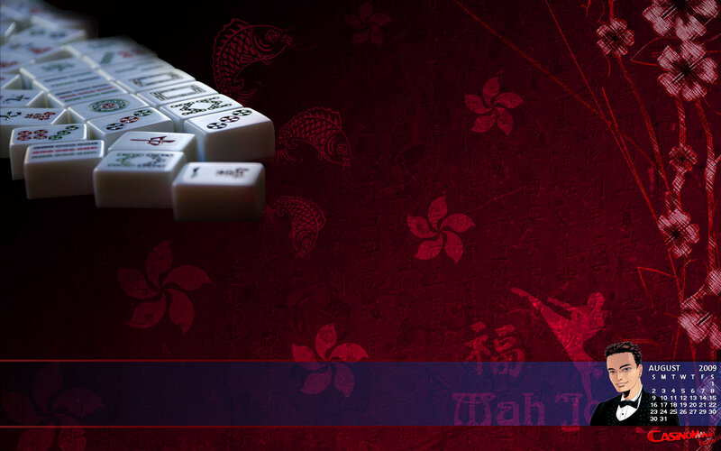 Mahjong Tiles on Table