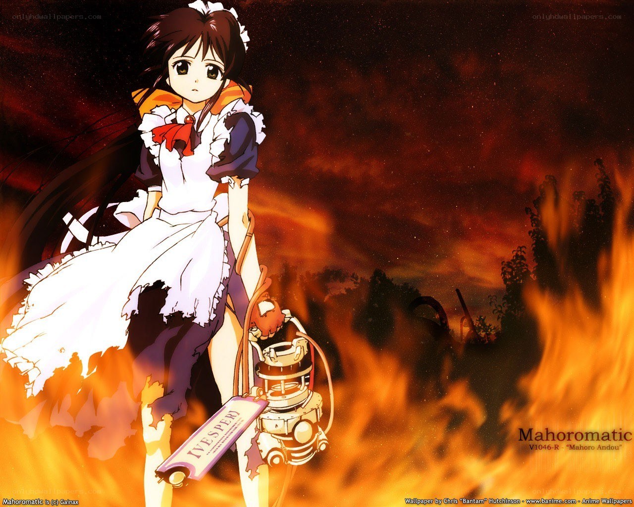 Mahoro in a burning landscape