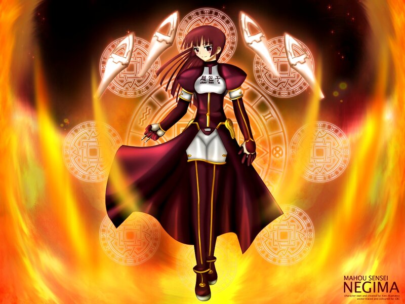 Mahou Sensei Negima character art