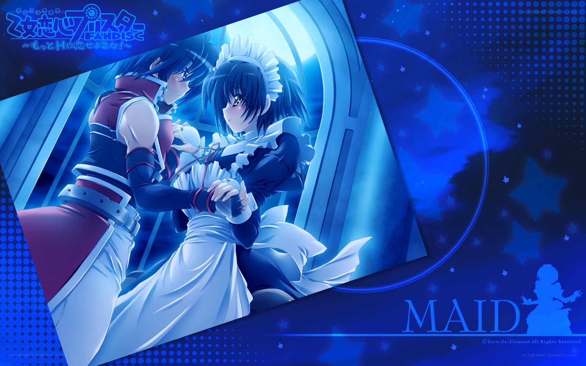 Maid anime illustration