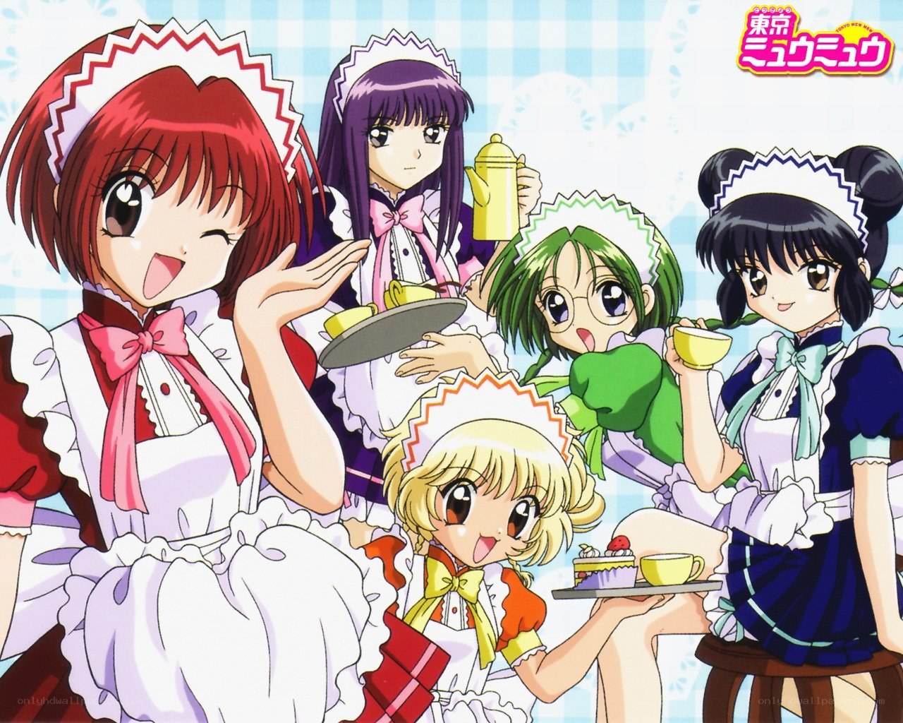 Maid cafe characters in anime