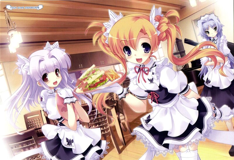 Maid cafe illustration