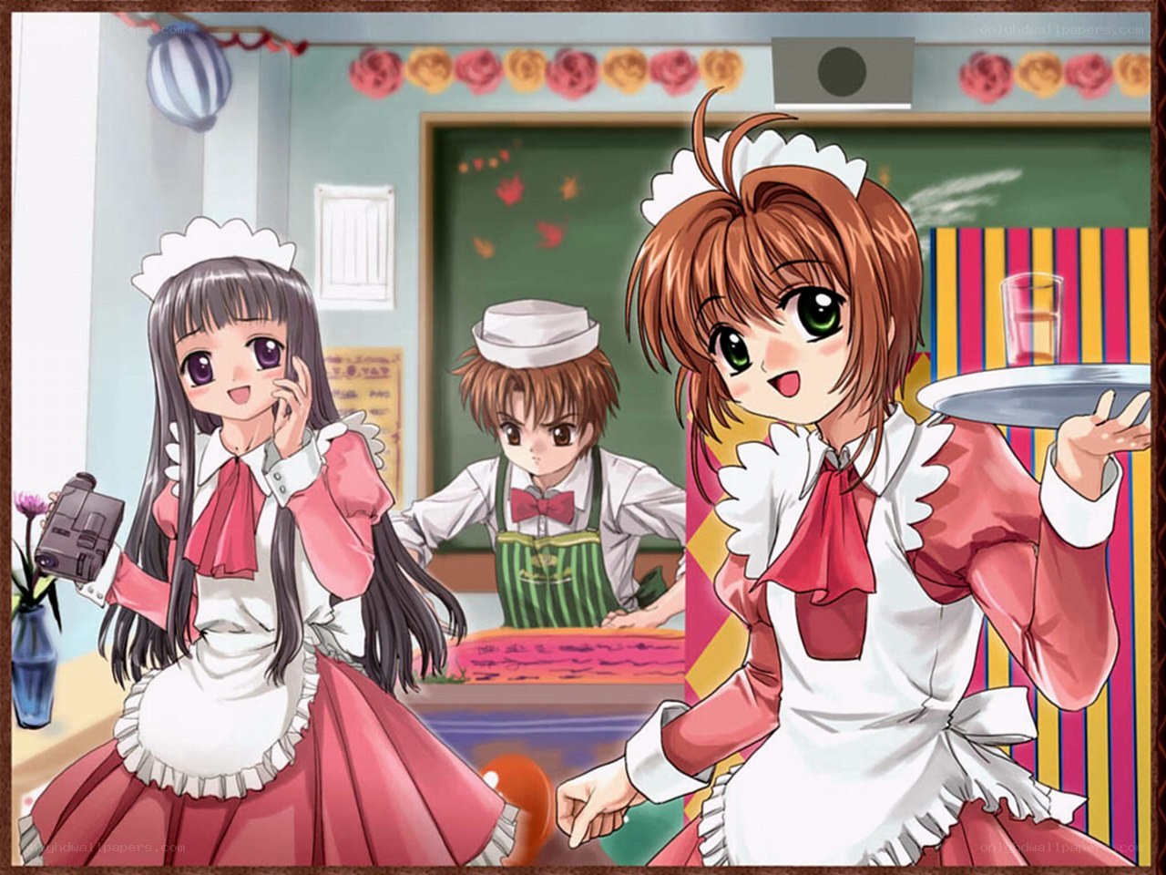 Maid cafe staff at work