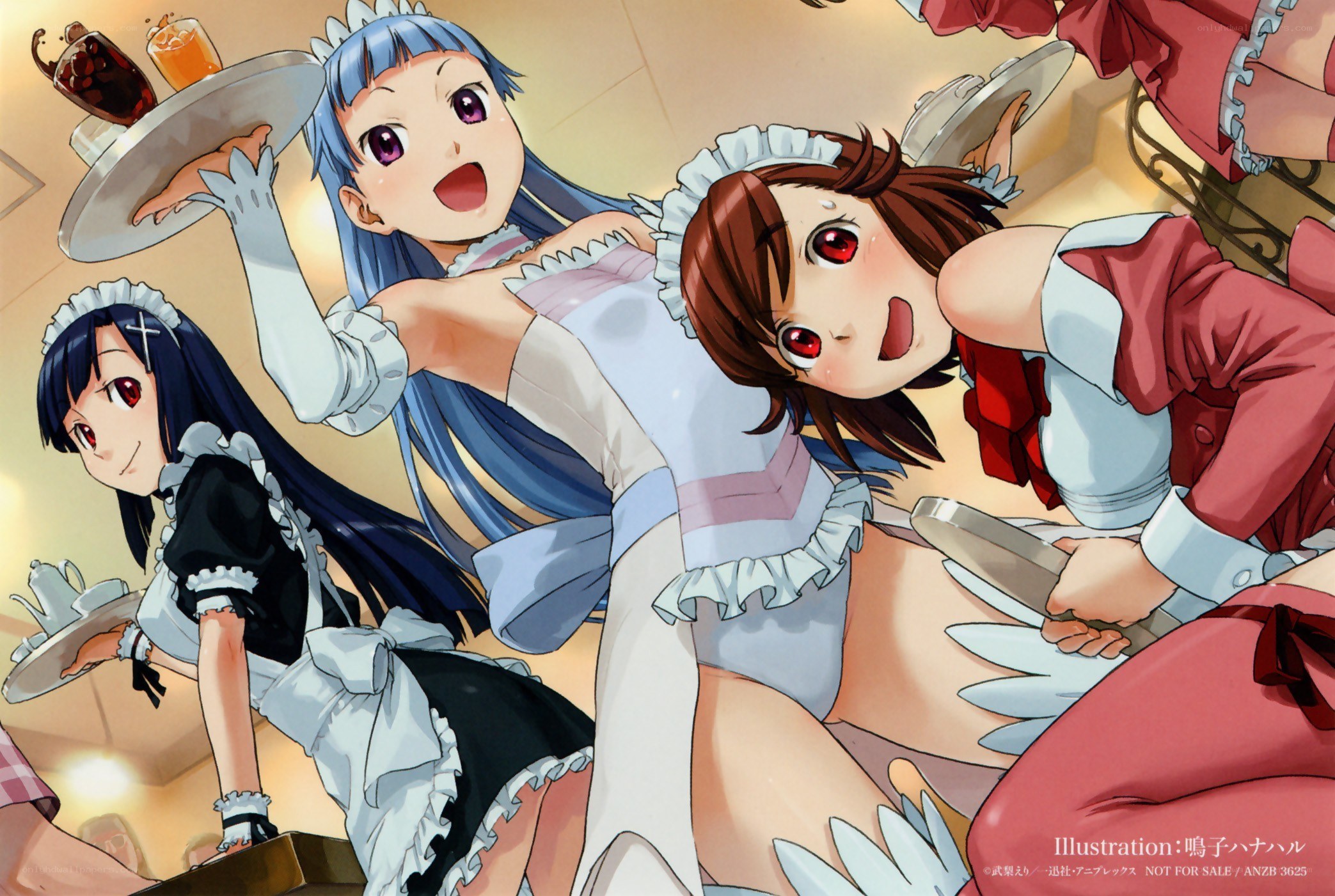 Maid cafe staff in action