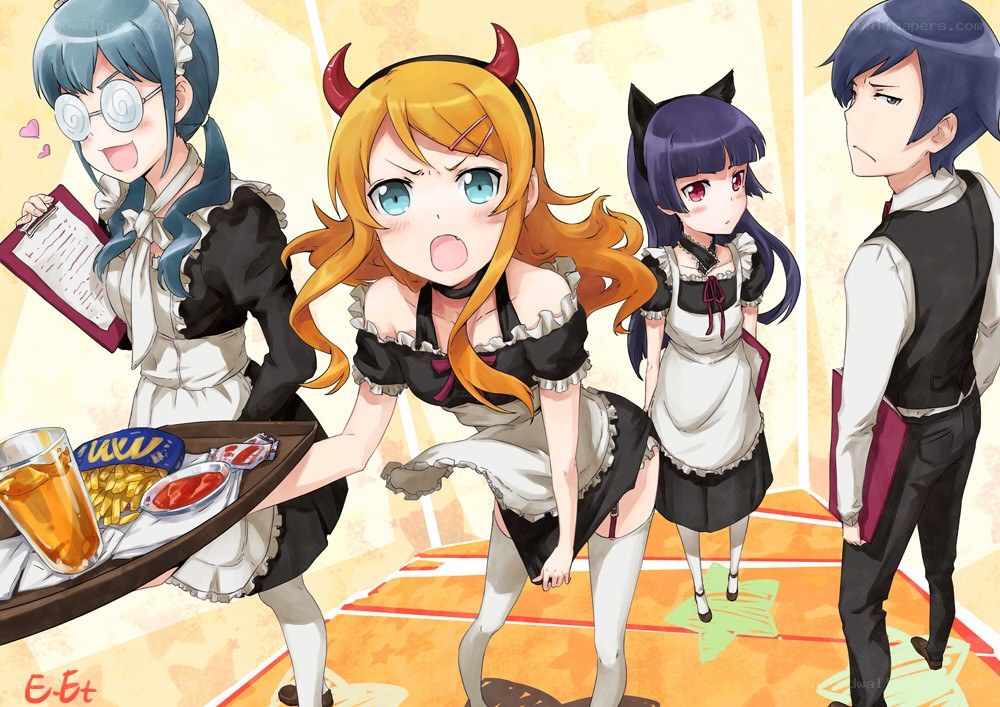 Maid cafe staff in action