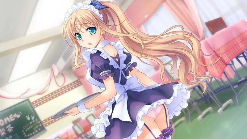 maid character in cafe