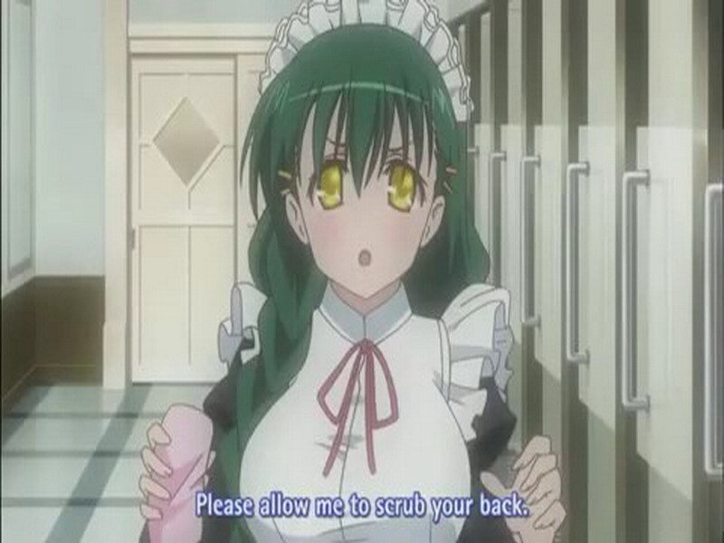 maid character in hallway