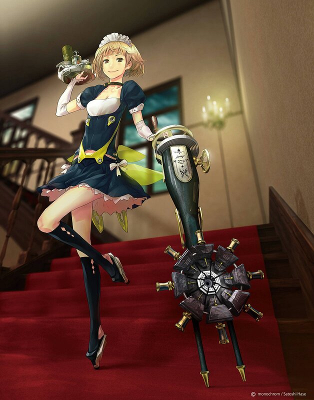 maid character with weapon