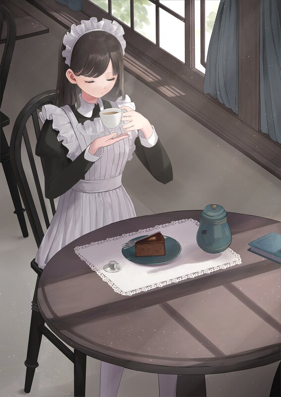 Maid Drinking Tea
