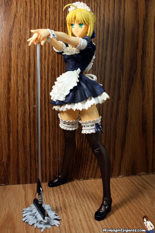 maid figurine with mop