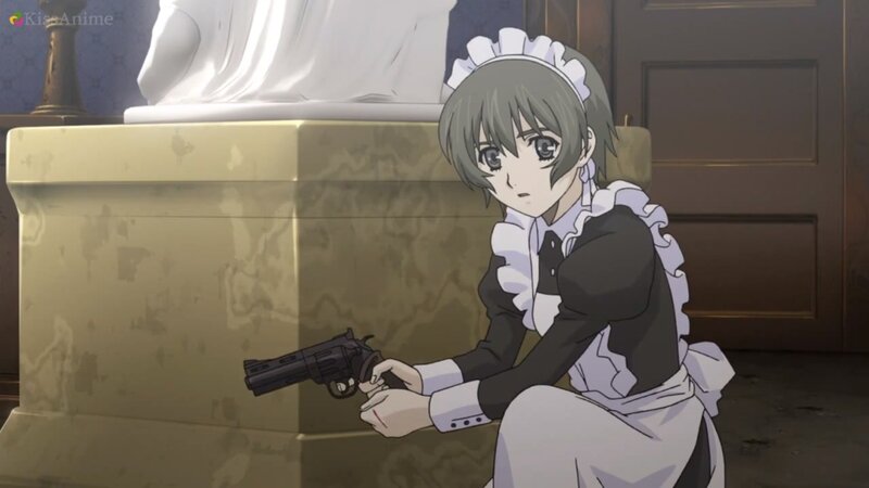 Maid Holding a Gun — Gray