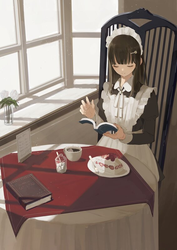 Maid Reading Book