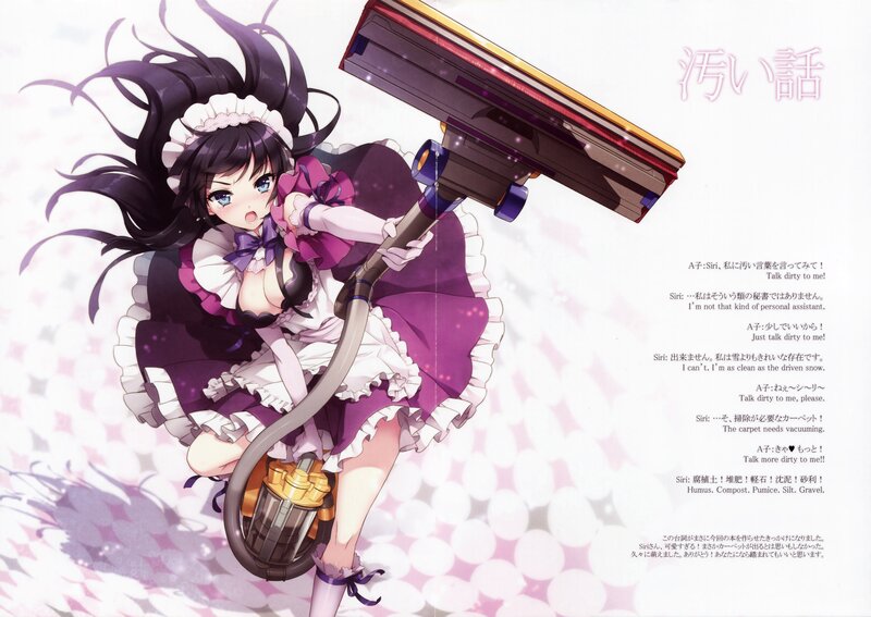 Maid with vacuum cleaner