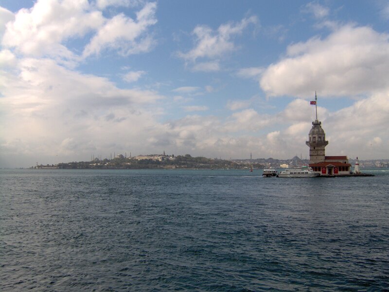 Maiden's Tower and Istanbul skyline