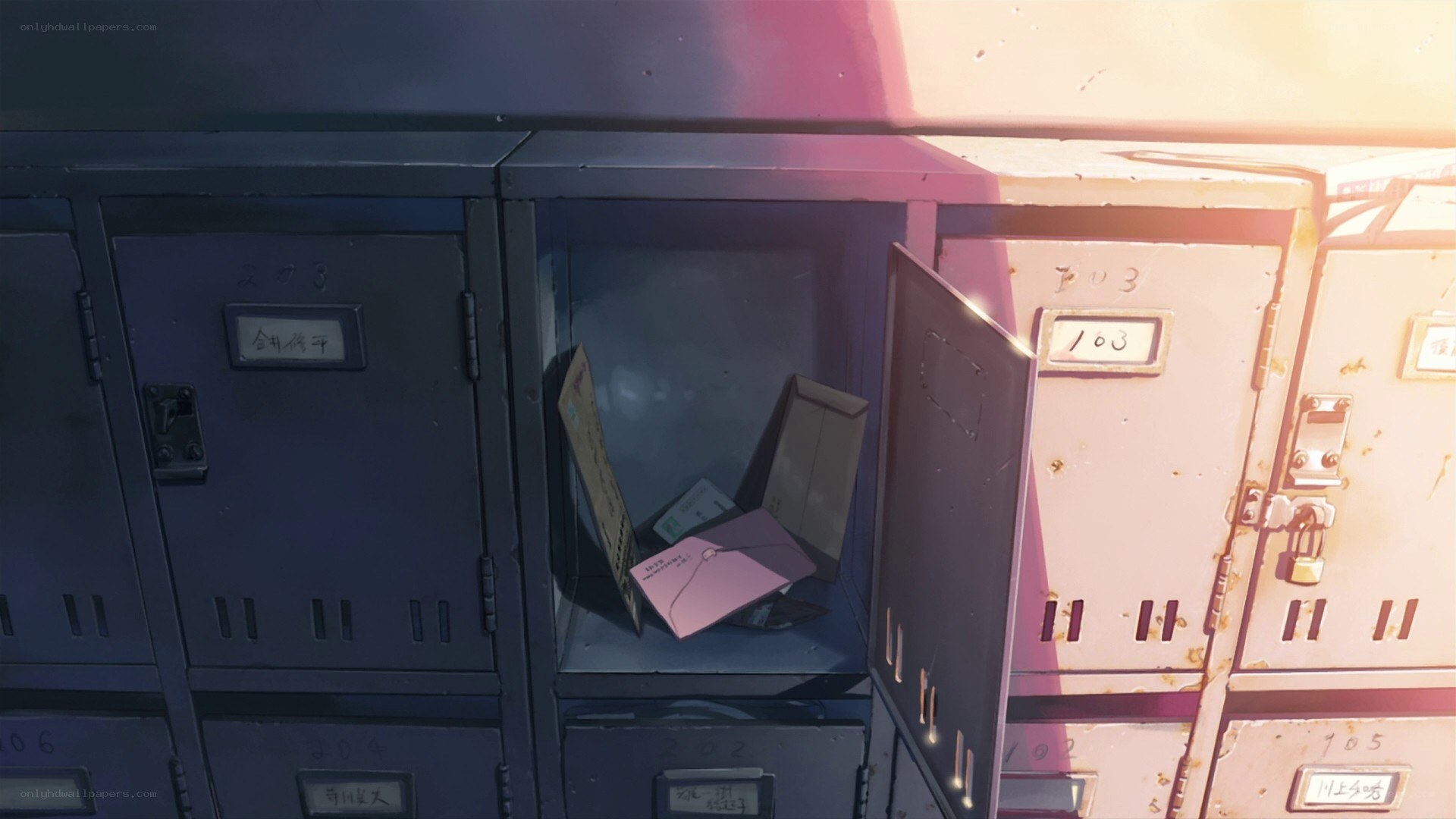 mailboxes with letters