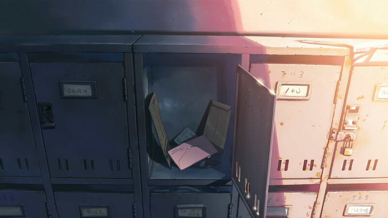 Mailboxes with scattered letters