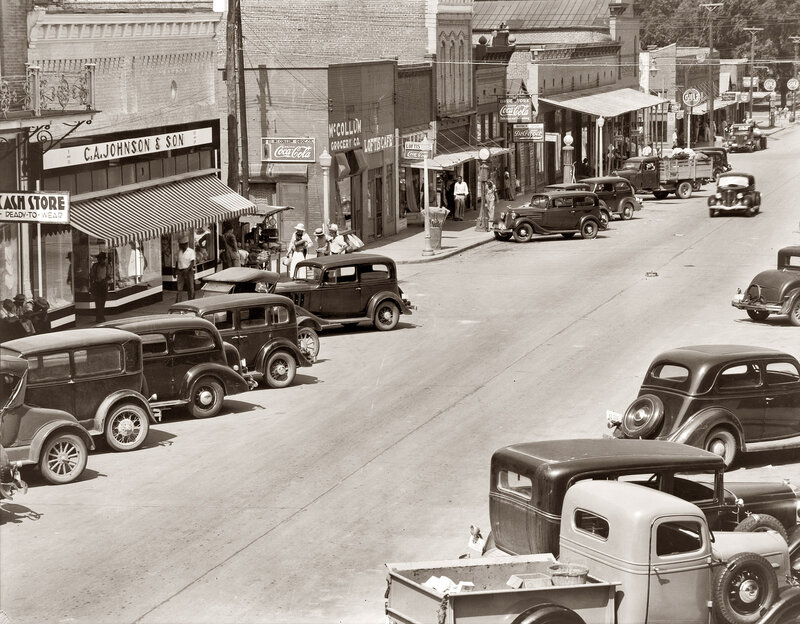 Main Street in a small town