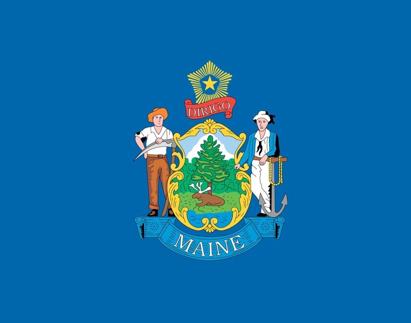Maine State Flag — Blue