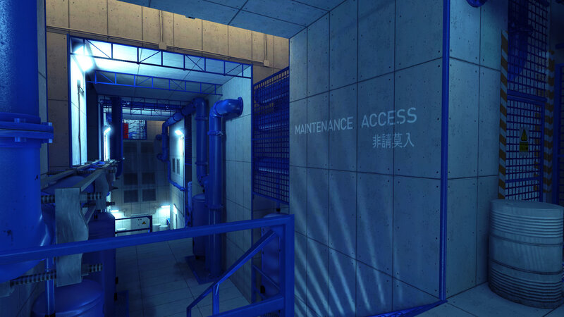 Maintenance Access Corridor — Blue