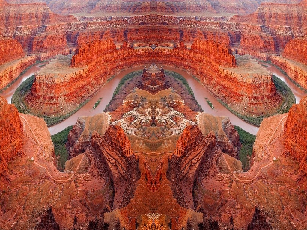 Majestic canyon river bend