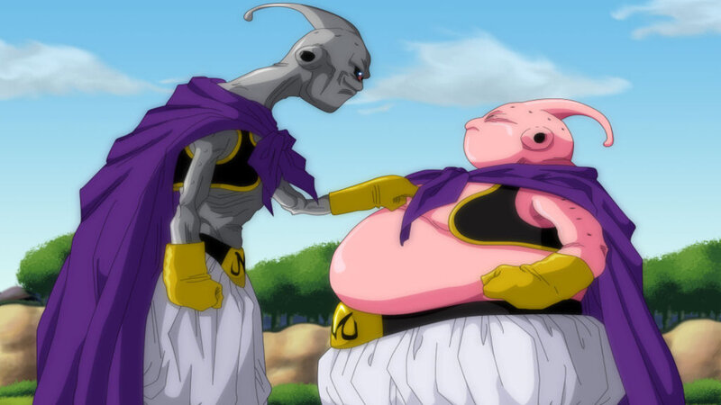 Majin Buu and Majin Buu face off
