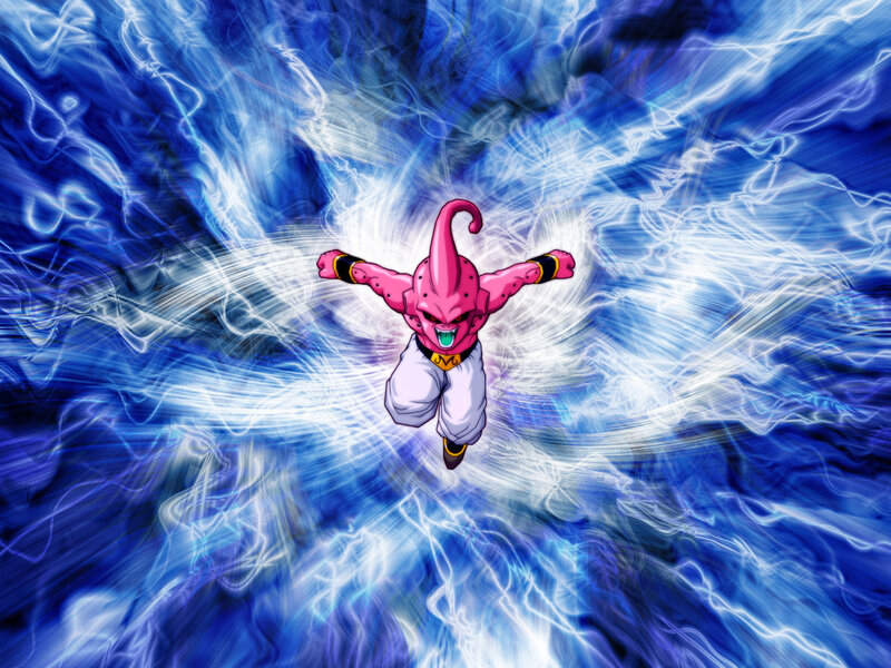 Majin Buu in energy aura