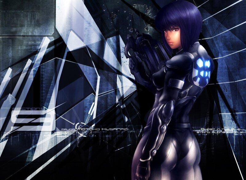 Major Motoko Kusanagi in action