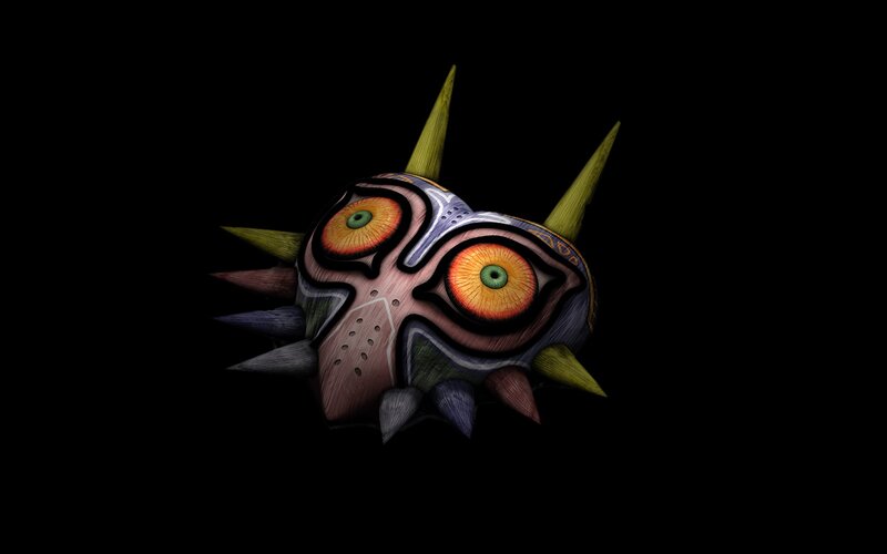Majora's Mask — Black, Dark, 3d Render