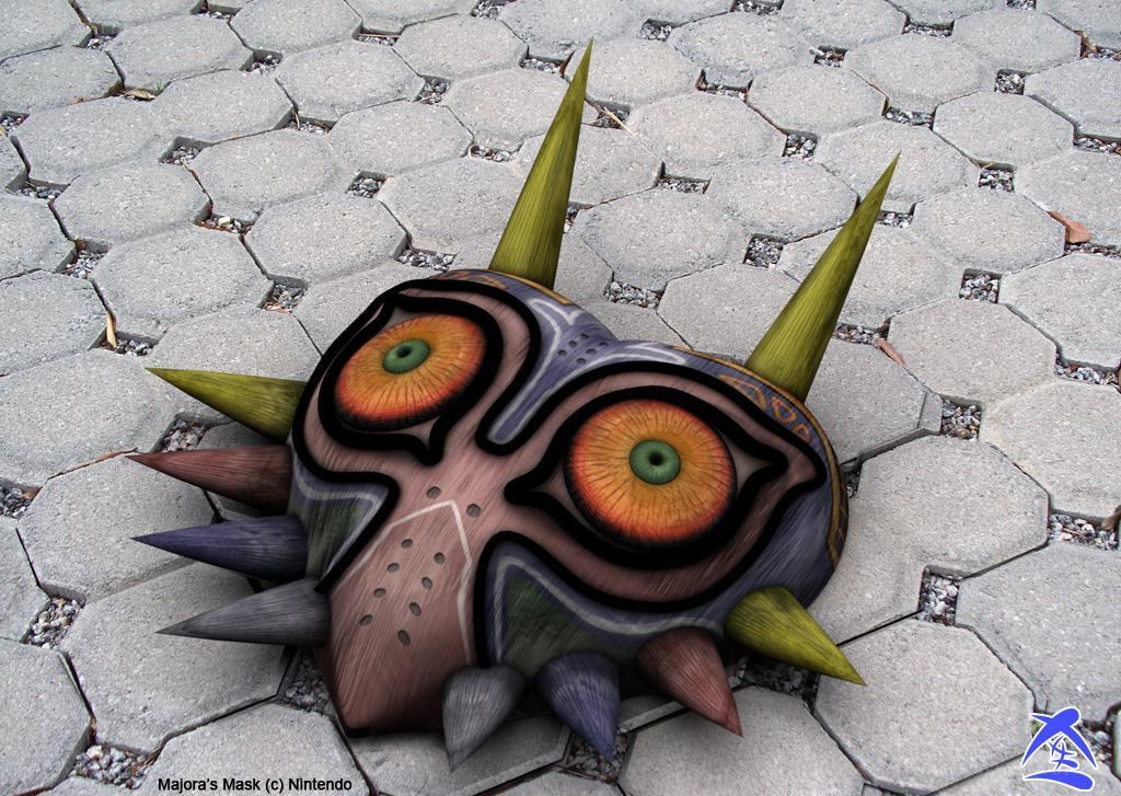 Majora's Mask on pavement