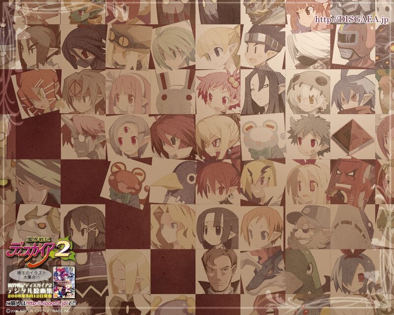 Makai Senki Disgaea 2 character collage