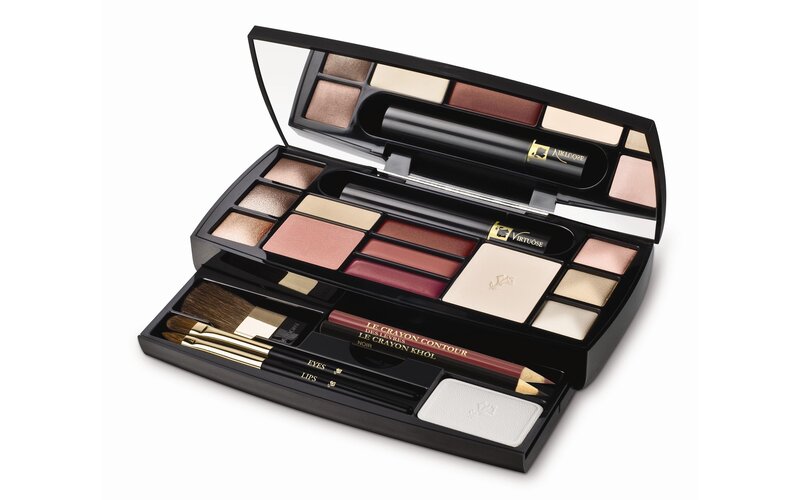makeup palette with tools