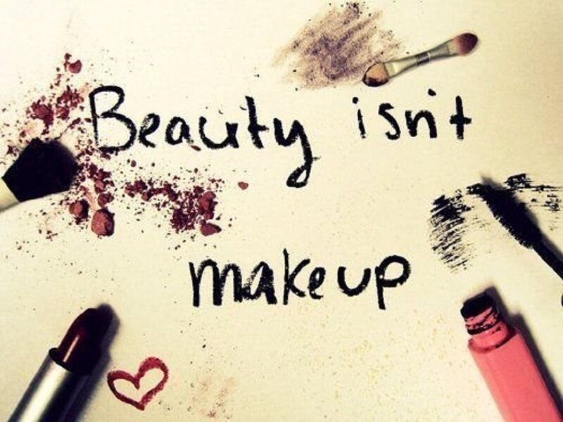 Makeup Tools and Text — White