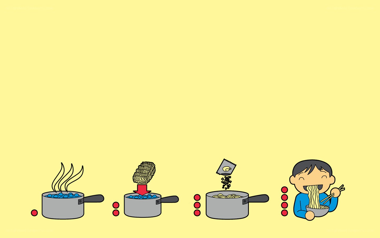 making instant noodles