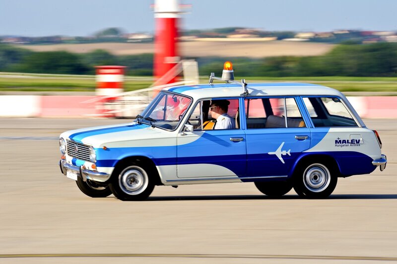 Malév airport car in motion