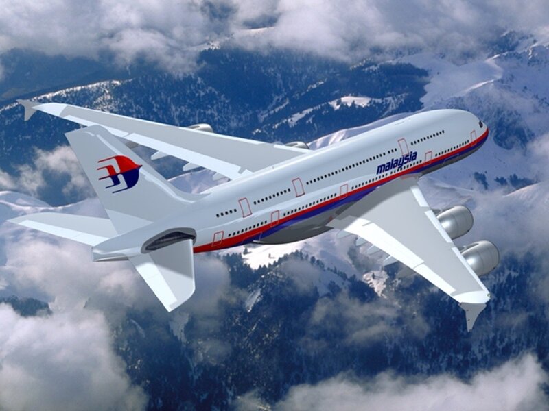 Malaysia Airlines A380 in flight