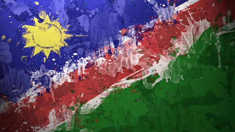 Malaysian flag splatter art