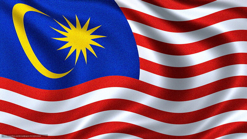 Malaysian flag waving